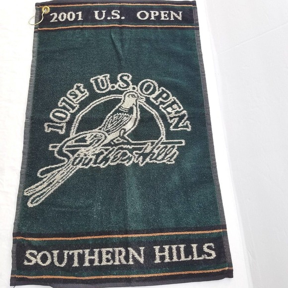 Sir Christopher Hatton Other - 2001 101st US Open Southern Hills Golf Towel Sir Christopher Hatton Green Bird